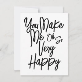 Valentine's Day Love You Make Me Happy Card. Briefkaart