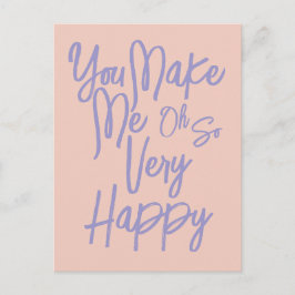 Valentine's Day Love You Make Me Happy Card. Briefkaart
