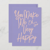 Valentine's Day Love You Make Me Happy Card. Briefkaart (Voorkant / Achterkant)