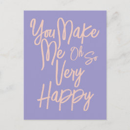 Valentine's Day Love You Make Me Happy Card. Briefkaart