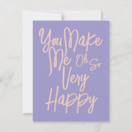 Valentine's Day Love You Make Me Happy Card. Briefkaart