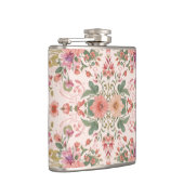 Valentine's Day, Lovely Pink Flowers Pattern Heupfles (Rechts)