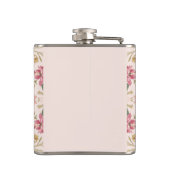 Valentine's Day, Lovely Pink Flowers Pattern Heupfles (Achterkant)