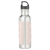 Valentine's Day, Lovely Pink Flowers Pattern Waterfles (Achterkant)