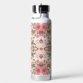 Valentine's Day, Lovely Pink Flowers Pattern  Waterfles (Rechts)