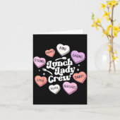 Valentines Day Lunch Lady Groovy Cafeteria Squad H Kaart (Gele Bloem)