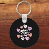 Valentines Day Lunch Lady Groovy Cafeteria Squad H Sleutelhanger (Voorkant)