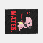 Valentines Day Matching Soulmates Mates Dino Coupl Fleece Deken (Voorkant (Horizontaal))