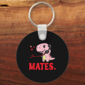 Valentines Day Matching Soulmates Mates Dino Coupl Sleutelhanger (Voorkant)