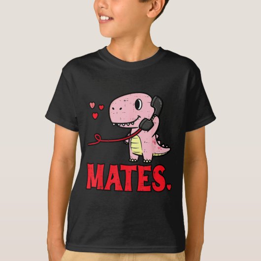 Valentines Day Matching Soulmates Mates Dino Coupl T-shirt (Voorkant)