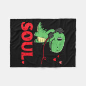 Valentines Day Matching Soulmates Soul Dino Trex C Fleece Deken (Voorkant (Horizontaal))