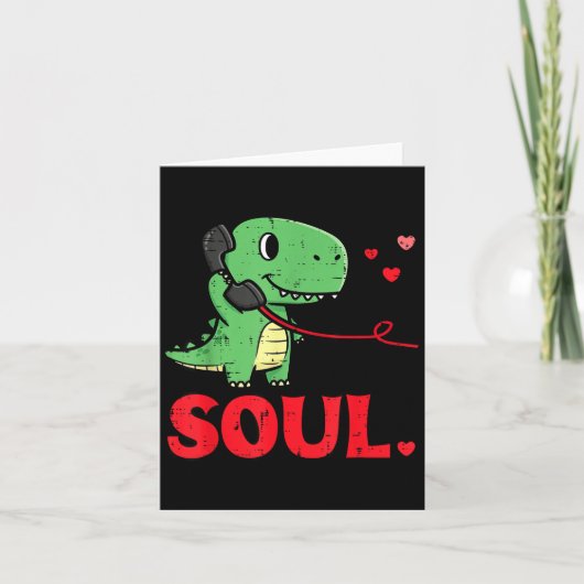 Valentines Day Matching Soulmates Soul Dino Trex C Kaart (Voorkant)