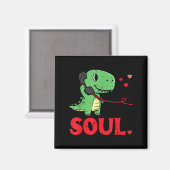 Valentines Day Matching Soulmates Soul Dino Trex C Magneet (Voorkant / Achterkant)