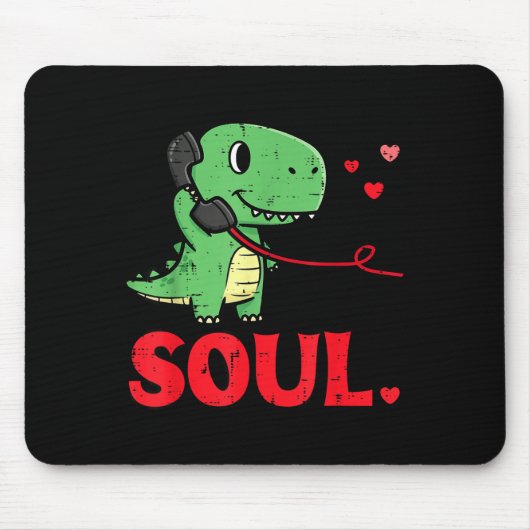 Valentines Day Matching Soulmates Soul Dino Trex C Muismat (Voorkant)