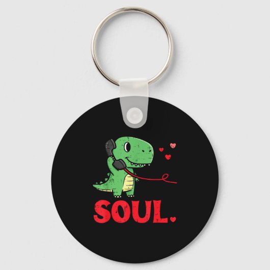 Valentines Day Matching Soulmates Soul Dino Trex C Sleutelhanger (Voorkant)