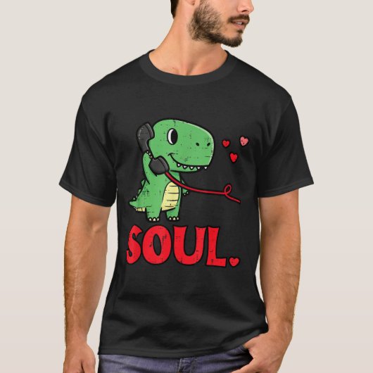 Valentines Day Matching Soulmates Soul Dino Trex C T-shirt (Voorkant)
