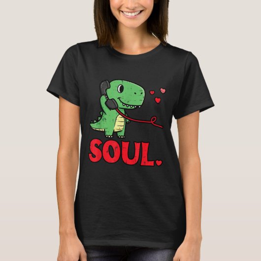 Valentines Day Matching Soulmates Soul Dino Trex C T-shirt (Voorkant)