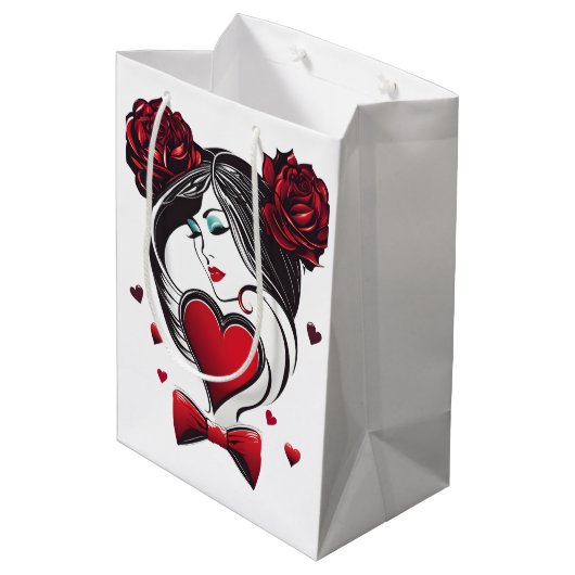 Valentine's Day Medium Cadeauzakje (Achterkant Gekanteld)