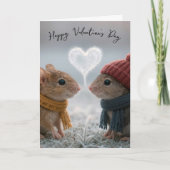 Valentine's Day Mice With a Frosty Heart Kaart (Voorkant)