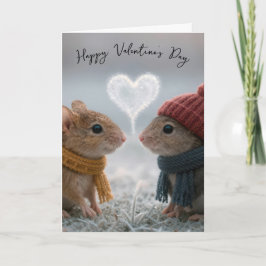 Valentine's Day Mice With a Frosty Heart Kaart