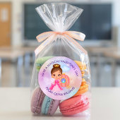 Valentine's Day Modern Gift with Cute Princess Ronde Sticker