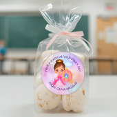 Valentine's Day Modern Gift with Cute Princess Ronde Sticker