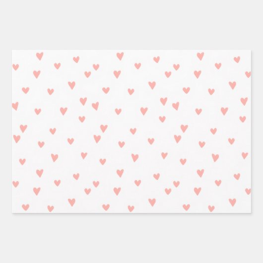Valentine's Day Modern Red & Pink Hearts Script Inpakpapier Vel (Voorkant 2)