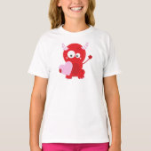 Valentine's Day Monster, Cute Monster, Hearts T-shirt (Voorkant)