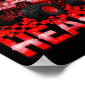 Valentines Day Monster Truck Crush Hearts Toddler Poster (Hoek)