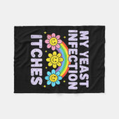 Valentine's Day My Yeast Infection Itches Funny Cr Fleece Deken (Voorkant (Horizontaal))