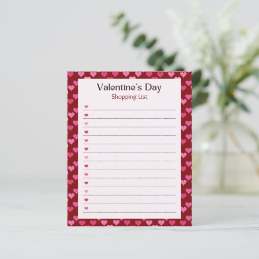Valentine's Day Notepad (Staand voorkant)