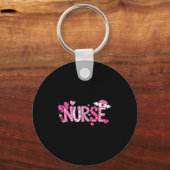 Valentines Day Nurse Graphic Nk Patterns For Woman Sleutelhanger (Voorkant)