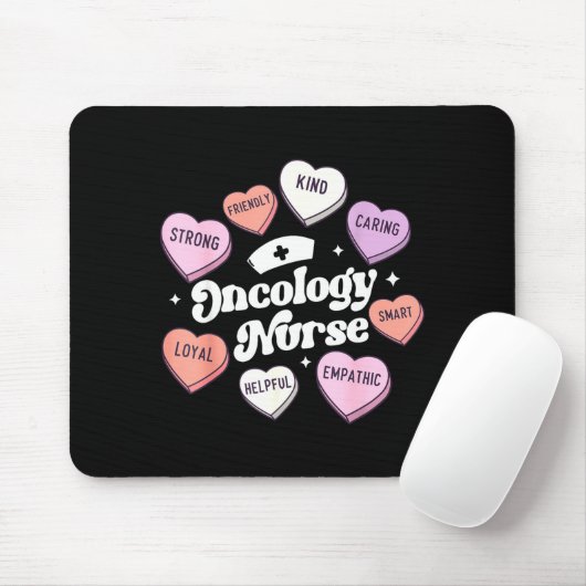 Valentines Day Oncology Nurse Cancer Suprt Groovy  Muismat (Met muis)