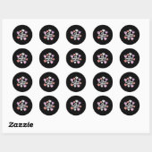 Valentines Day Oncology Nurse Cancer Suprt Groovy Ronde Sticker (Vel)