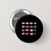 Valentines Day Order Of Operations Valentines Math Ronde Button 5,7 Cm (Voorkant /achterkant)