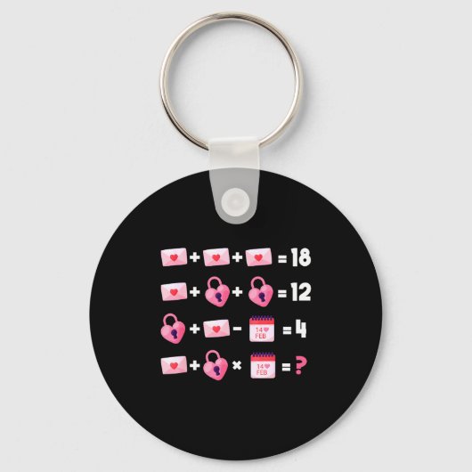 Valentines Day Order Of Operations Valentines Math Sleutelhanger (Voorkant)