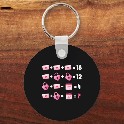 Valentines Day Order Of Operations Valentines Math Sleutelhanger (Voorkant)