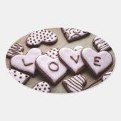 Valentine's Day Ovale Sticker (Voorkant)