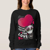 Valentine's day panda with heart trui (Voorkant)