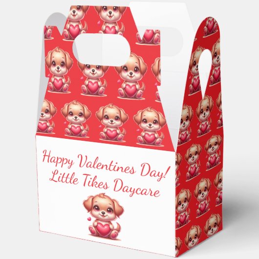 Valentine's Day Party Classroom Set Custom Text Bedankdoosjes (Open)