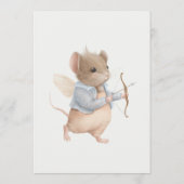Valentine's Day Party Mouse Themed Invitation Kaart (Achterkant)
