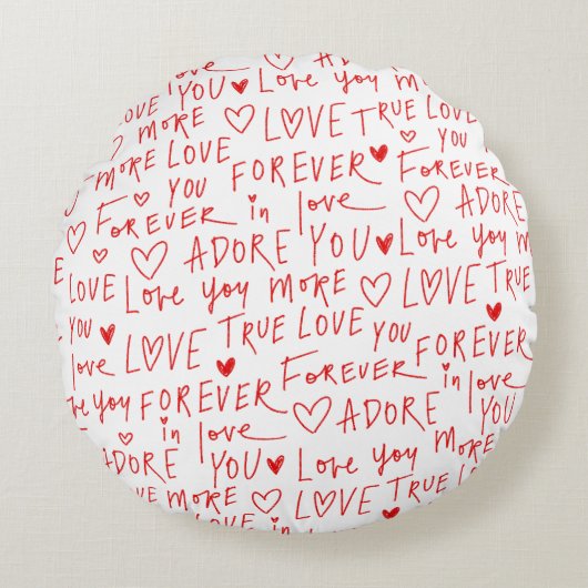 Valentine's Day Pillow Rond Kussen (Voorkant)