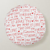 Valentine's Day Pillow Rond Kussen (Achterkant)
