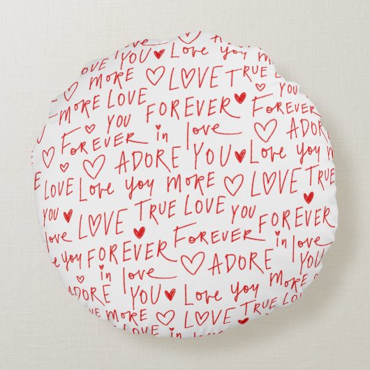 Valentine's Day Pillow Rond Kussen (Achterkant)
