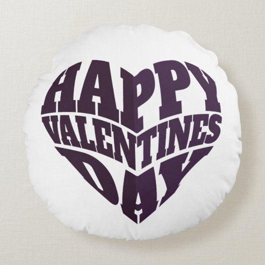 Valentine's Day Pillow Rond Kussen (Voorkant)