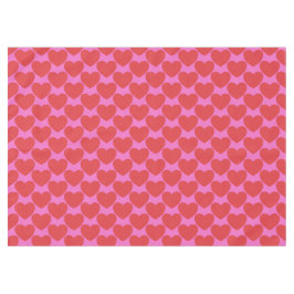Valentine's Day Pink and Red Heart Pattern Party Tafelkleed