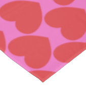 Valentine's Day Pink and Red Heart Pattern Party Tafelkleed (Gekanteld)
