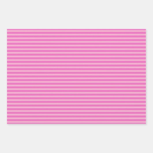 Valentine's Day Pink and Red Stripes Pattern Inpakpapier Vel (Voorkant 3)