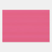 Valentine's Day Pink and Red Stripes Pattern Inpakpapier Vel (Voorkant)