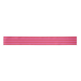 Valentine's Day Pink and Red Stripes Pattern Satijnen Lint